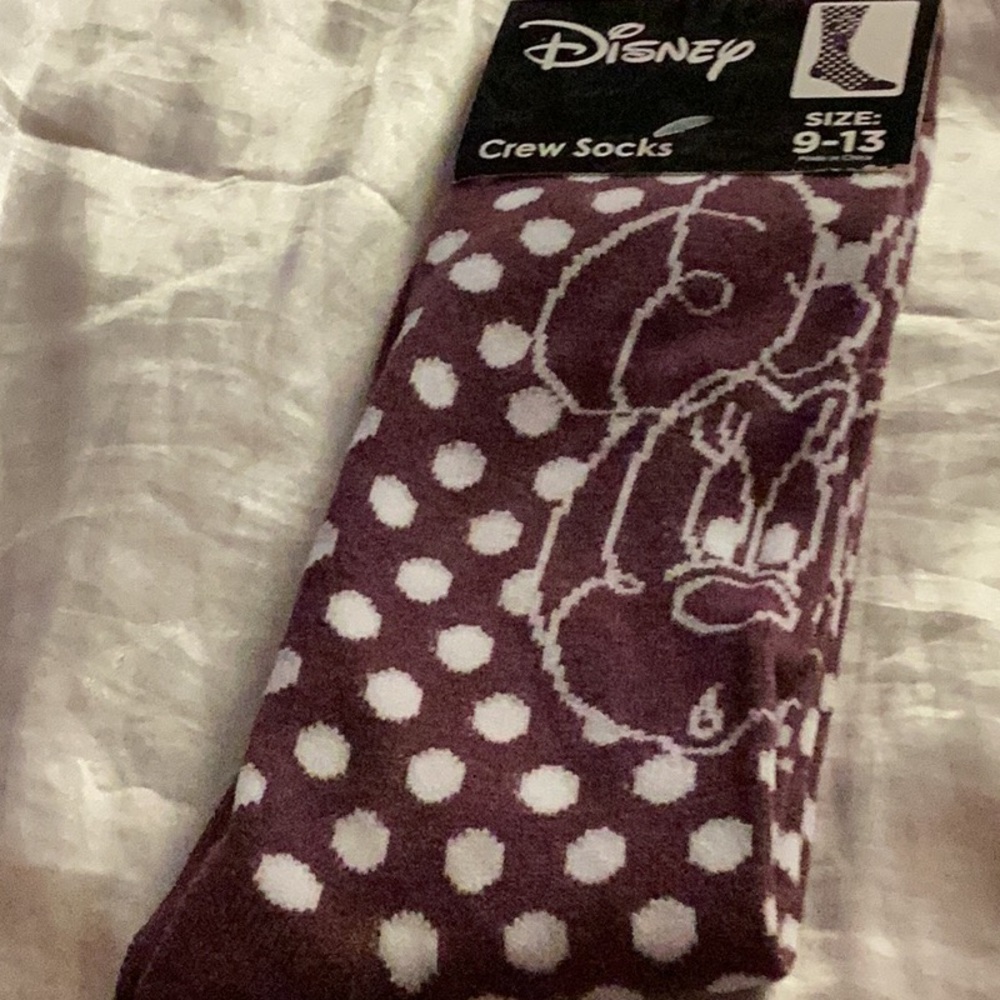 🖤NWT Disney Unisex Minnie Mouse Socks Size 9–13 Closet Must 🖤